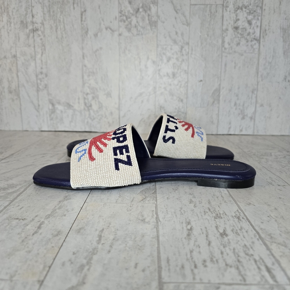 Maeve For Anthropologie The Fiona Beaded Slide Sandal - St. Tropez - Picture 5 of 10